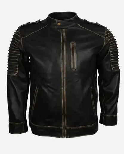 Men's Handmade Vintage Leather Jacket Halloween