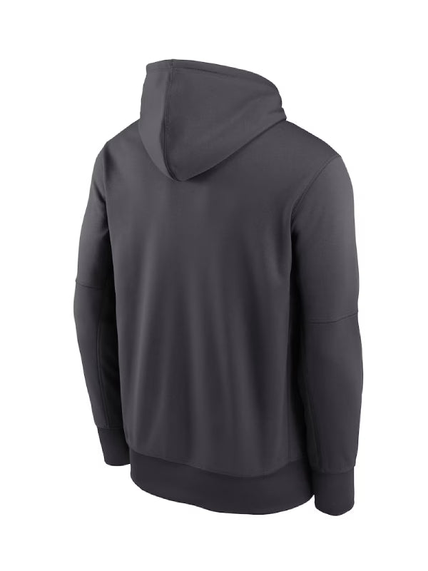 Men's Miami Dolphins Nike Anthracite Performance Pullover Hoodie - Black