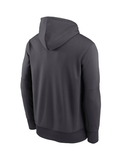 Men's Miami Dolphins Nike Anthracite Performance Pullover Hoodie - Black