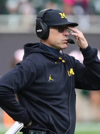 Michigan Wolverines Jim Harbaugh Black Hoodie
