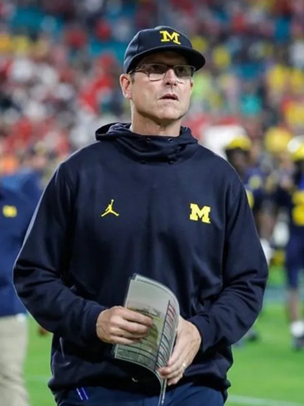 Michigan Wolverines Jim Harbaugh Black Hoodie