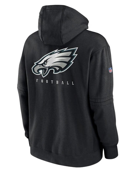 Nike Philadelphia Eagles black sideline club pullover hoodie fleece