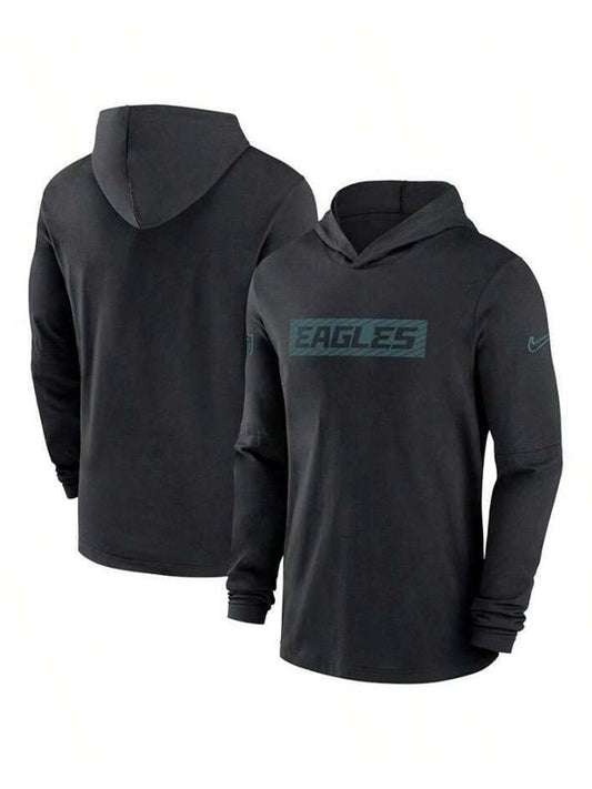 Nike Black Philadelphia Eagles Sideline Performance Long Sleeve Pullover Hoodie