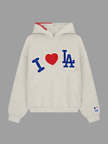 oversized grey hoodie limited collab los angeles street style