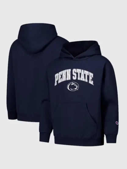 navy pullover hoodie streetwear look