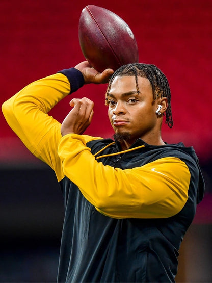 Pittsburgh Steelers Sideline Pre-Game Half-Zip Hoodie Jacket