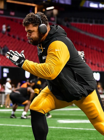 Pittsburgh Steelers Sideline Pre-Game Half-Zip Hoodie Jacket