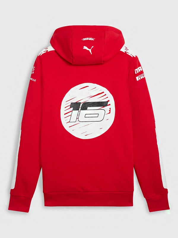 red ferrari f1 hoodie charles leclerc fan outfit