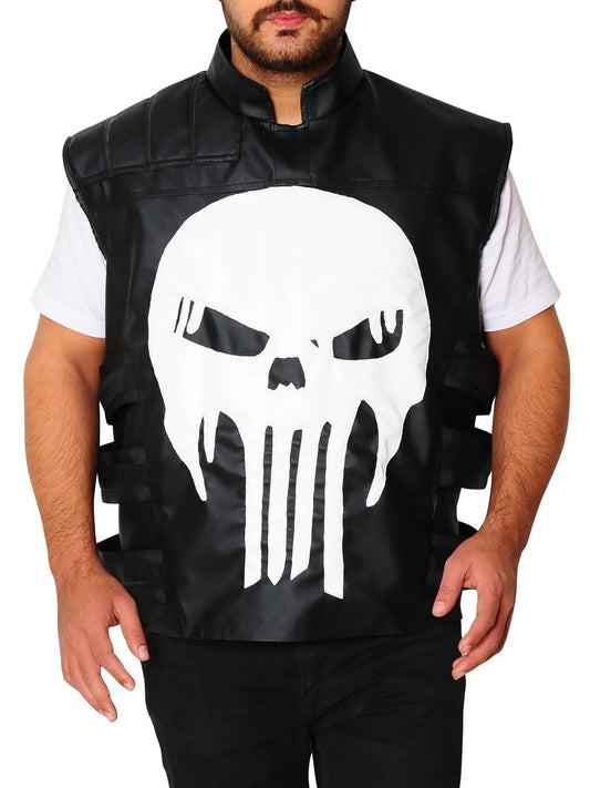 The Punisher War Zone Ray Stevenson Leather Vest