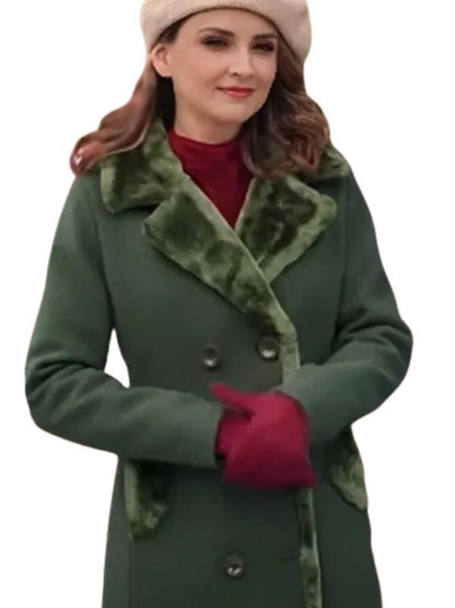 Rescuing Christmas 2023 Rachael Leigh Cook Green Coat