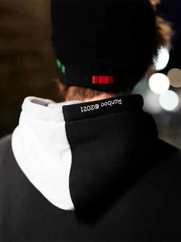 Ranboo Duality black hoodie premium fleece pullover with pouch pocket