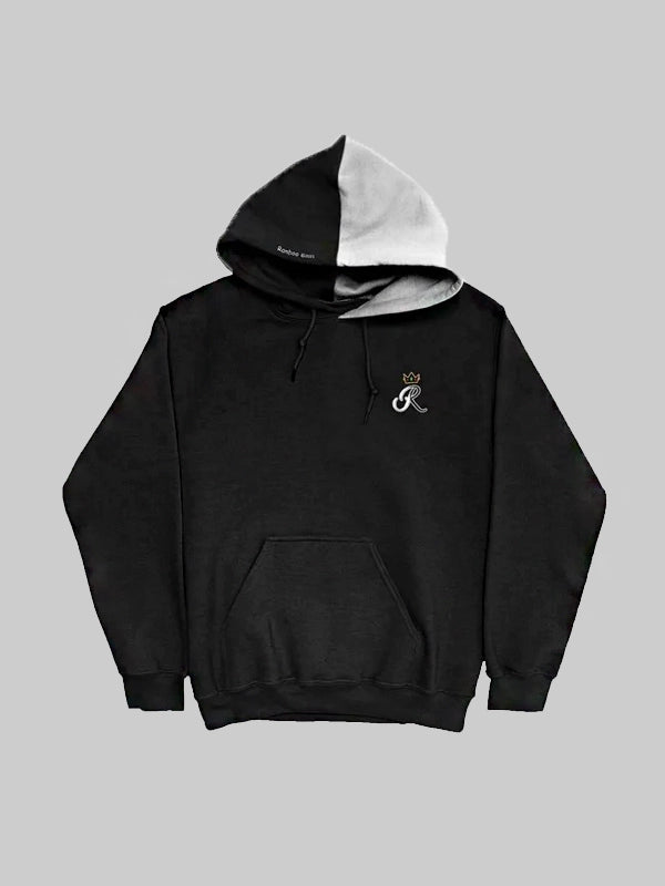 Ranboo Duality black hoodie premium fleece pullover with pouch pocket