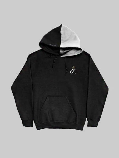 Ranboo Duality black hoodie premium fleece pullover with pouch pocket