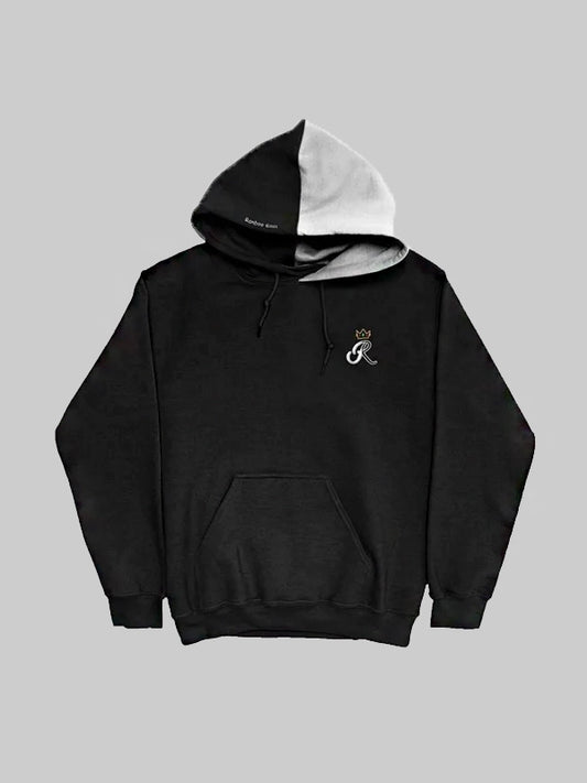 Ranboo Duality black hoodie premium fleece pullover with pouch pocket