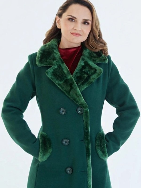 Rescuing Christmas 2023 Rachael Leigh Cook Green Coat