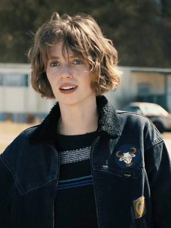 Stranger Things Season 4 Robin Buckley denim jacket inspired by Maya Hawke