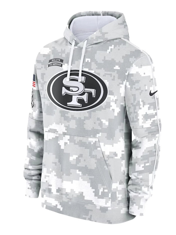 2024 San Francisco 49ers Arctic Camo Salute to Service Hoodie