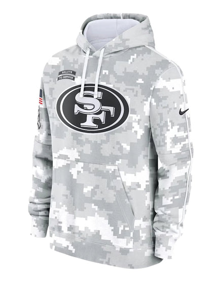 2024 San Francisco 49ers Arctic Camo Salute to Service Hoodie