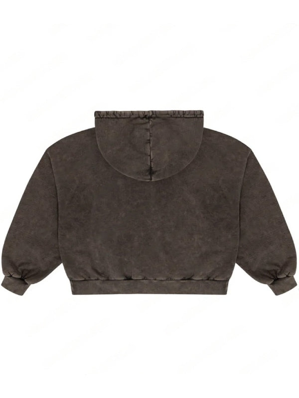 True Drew Boxy Hoodie Brown