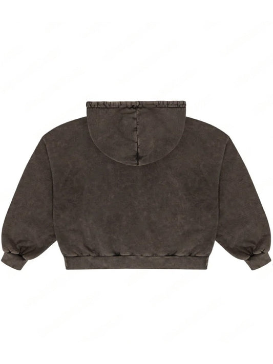 True Drew Boxy Hoodie Brown