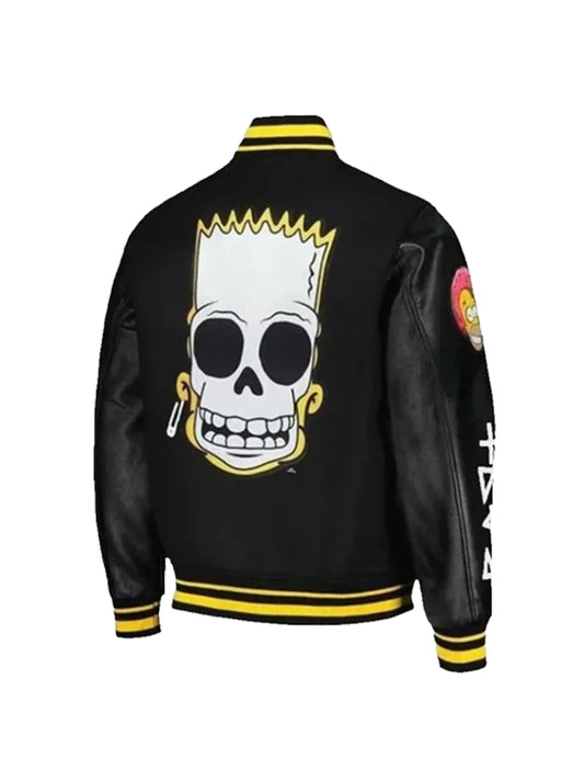 Men’s Simpsons Black Varsity Jacket