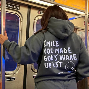 Smile You Made Gods Wake Up List Hoodie