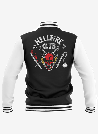 Hellfire Club Vintage Varsity Jacket Stranger Things wool leather baseball style