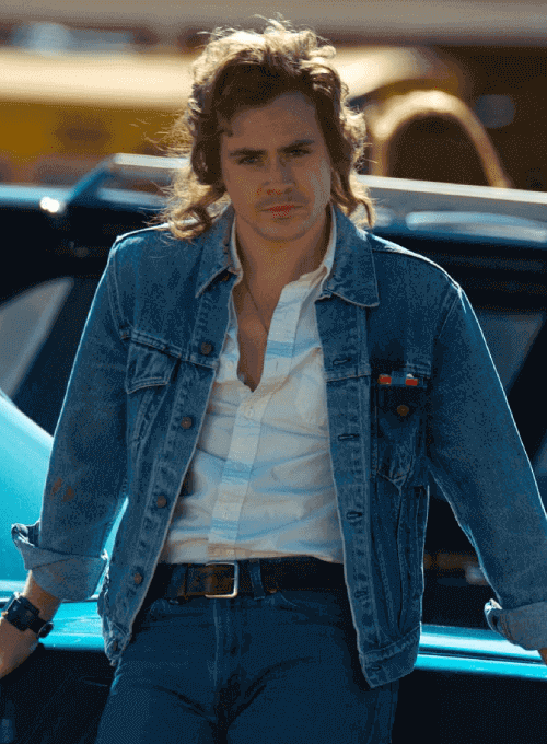 Billy Hargrove Stranger Things 80s retro denim jacket