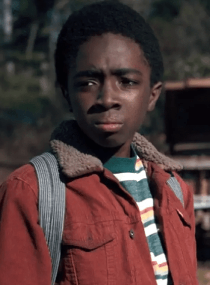 Lucas Sinclair Red Denim Jacket – Stranger Things red denim shearling collar jacket