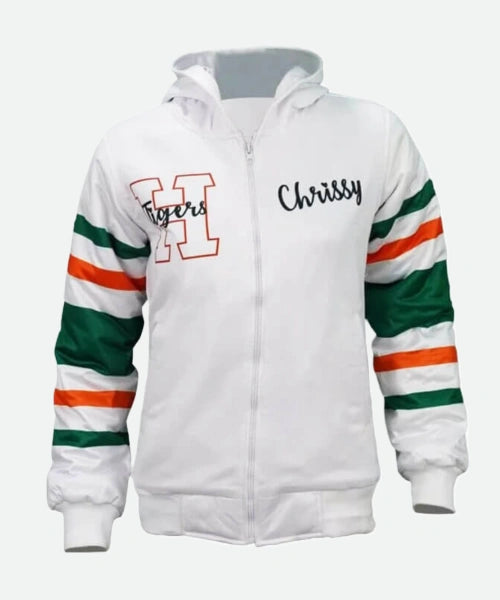 Chrissy Cunningham hoodie Stranger Things S04 colorblock zip hoodie