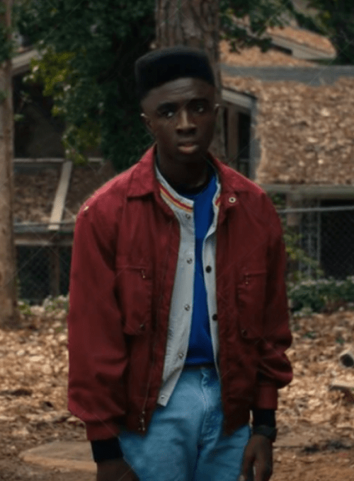 Stranger Things S04 Lucas Sinclair Red Jacket