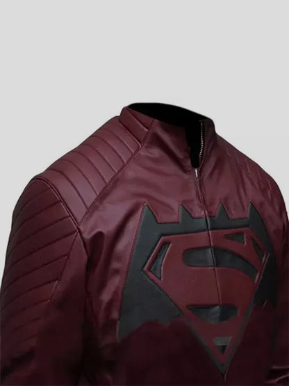 Batman vs Superman Dawn Of Justice Maroon Leather Jacket