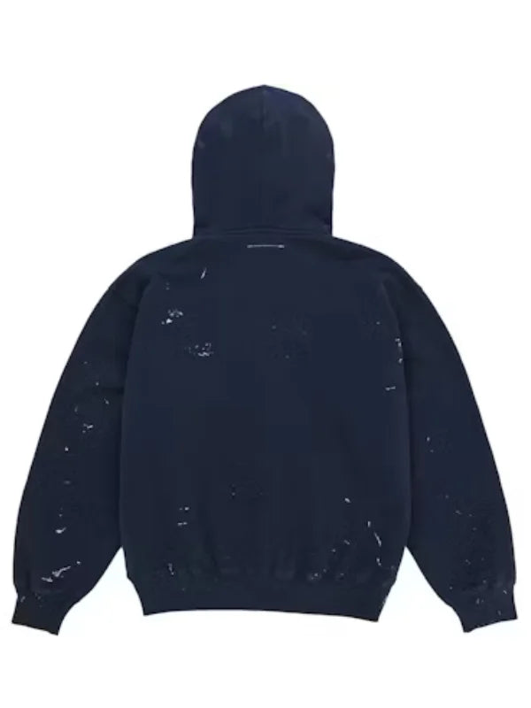 Supreme MM6 Maison Margiela Box Logo Zip Up Hooded Sweatshirt Navy