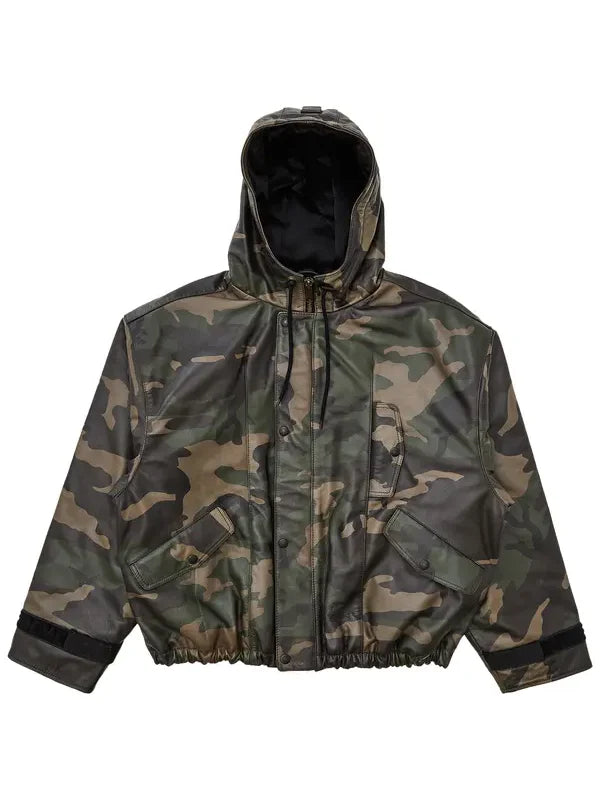 Supreme Marithé + François Girbaud Hooded Leather Flight Bomber Jacket
