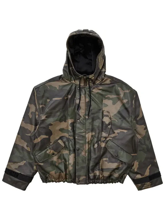 Supreme Marithé + François Girbaud Hooded Leather Flight Bomber Jacket