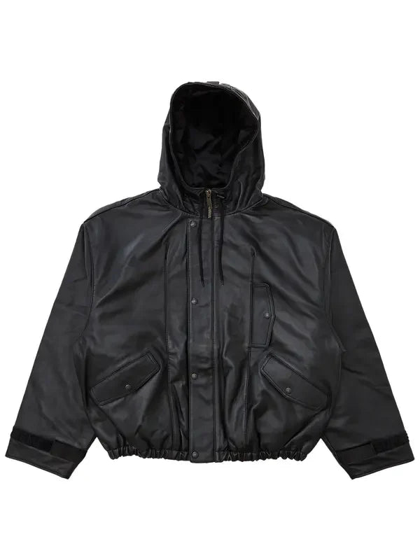 Supreme Marithé François Girbaud Hooded Leather Flight Bomber Jacket