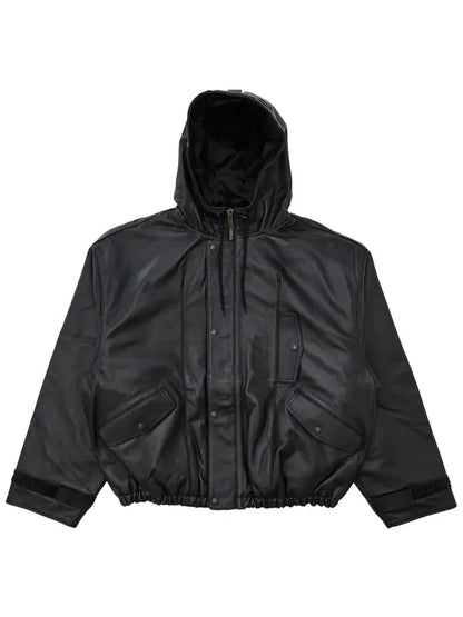 Supreme Marithé François Girbaud Hooded Leather Flight Bomber Jacket