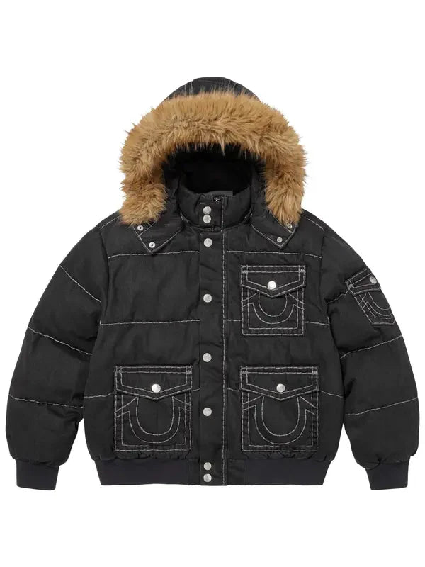 Supreme True Religion Puffer Jacket Black