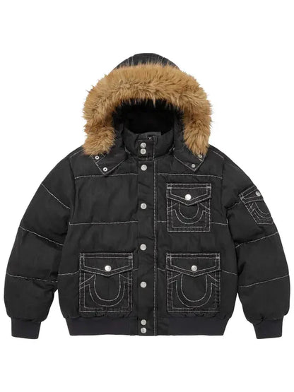 Supreme True Religion Puffer Jacket Black