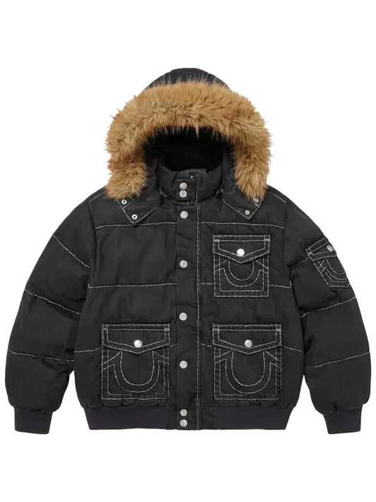 Supreme True Religion Puffer Jacket Black