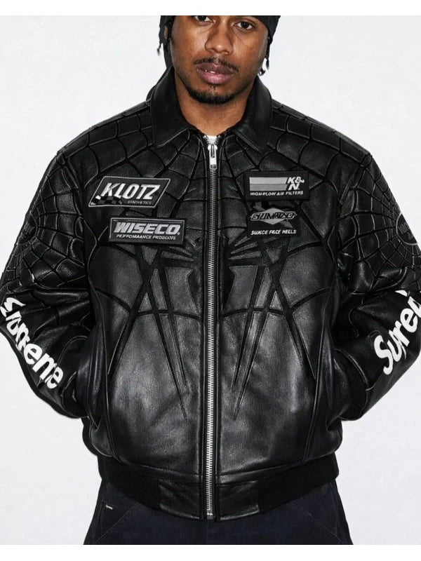 Supreme Vanson Spider Man Leather Jacket