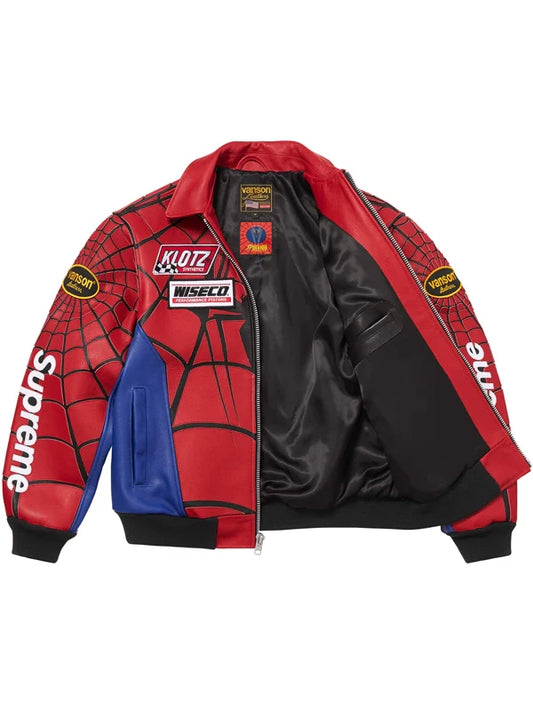 Supreme Vanson Spider Man Leather Jacket