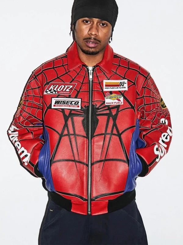 Supreme Vanson Spider Man Leather Jacket