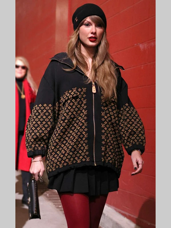Taylor Swift Louis Vuitton Monogram Jacquard Knit Jacket