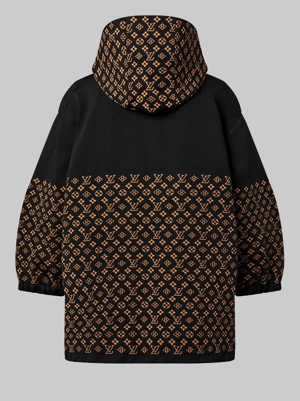 Unisex black knit jacket hoodie featuring premium fabric and modern streetwear styling