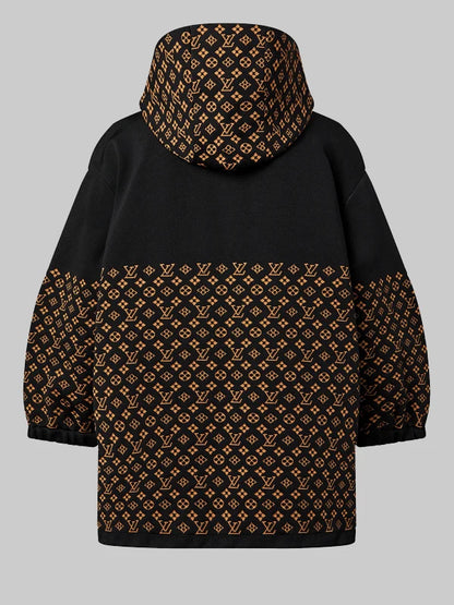 Unisex black knit jacket hoodie featuring premium fabric and modern streetwear styling
