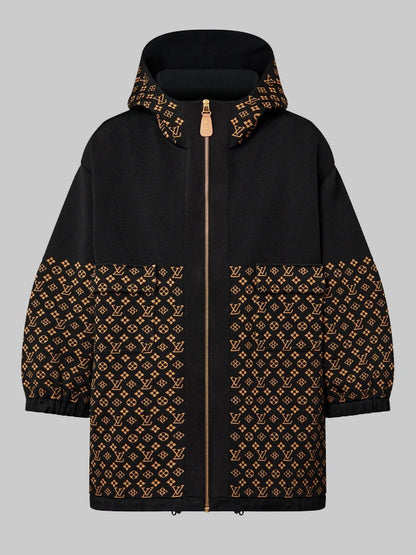 Unisex black knit jacket hoodie featuring premium fabric and modern streetwear styling