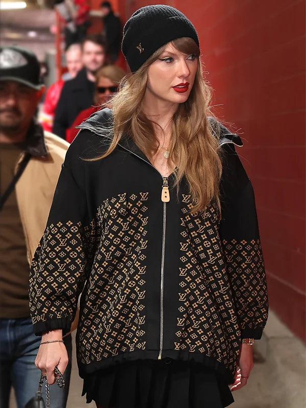 Taylor Swift Louis Vuitton Monogram Jacquard Knit Jacket