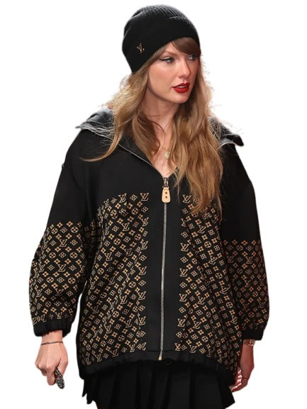 Taylor Swift Louis Vuitton Monogram Jacquard Knit Jacket