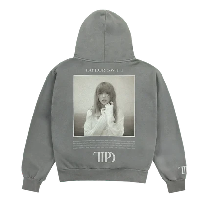 taylor swift ttpd gray hoodie outfit